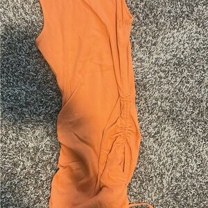 Orange Drawstring Dress